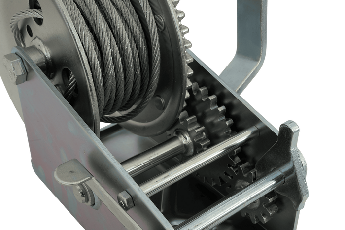 Ruční naviják KNOTT 6X0017.008 pro přívěs 900 kg s ocelovým lanem