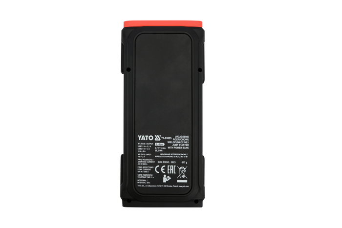 Powerbanka YATO YT-83085 pro startování 16000 mAh s indukčním nabíjením
