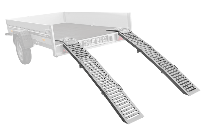 Skládací ocelové nájezdové rampy UNITRAILER ALR005 pro přívěsy 200 cm, nosnost 500 kg, sada 2 ks