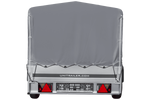 Jednonápravový přívěs na pružinách 264x125 UNITRAILER GARDEN 264/R KIPP s rámem H-800 a šedou plachtou