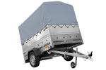Lehký přívěs na pružinách 200x125 UNITRAILER GARDEN 201/R KIPP s bočnicemi BIS, rámem H-800 a šedým krytem