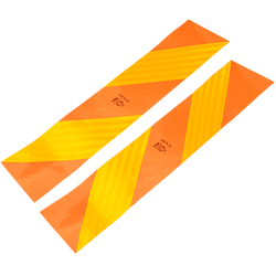 Samolepky, reflexní nálepky, krátké HERMON, označovací tabulky pro těžká vozidla, 565x132mm, levé+pravé