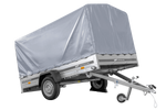 Přívěs Garden Trailer 265 KIPP s rámem H-1100 a šedou plachtou