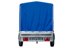Přívěs pro auto 264x125 UNITRAILER GARDEN 264 KIPP s rámem H-1100 a modrým krytem