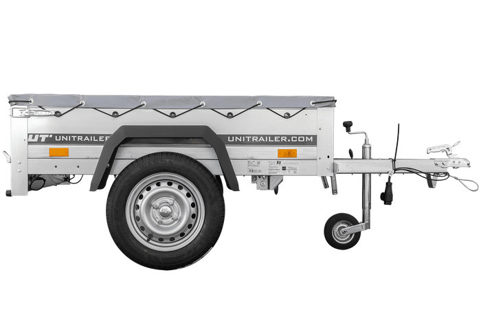 Jednonápravový přívěs 150x106 UNITRAILER GARDEN 150 KIPP s rámem H-0 a šedou plachtou