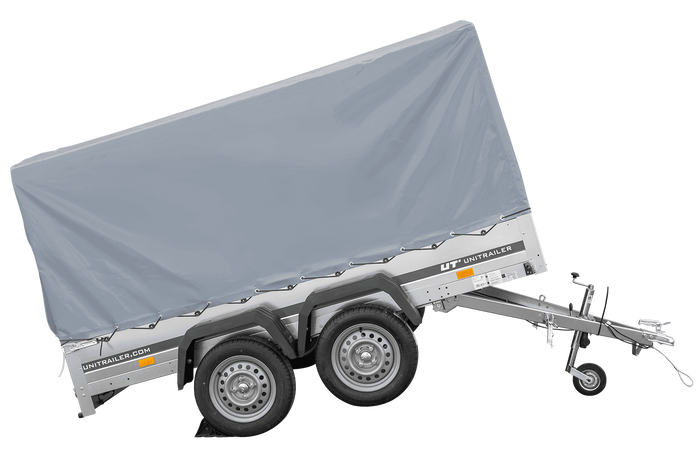 Dvounápravový přívěs 264x150 UNITRAILER GARDEN 265/2 KIPP s rámem H-1100 a šedým krytem