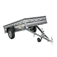 Jednonápravový přívěs s hliníkovými bočnicemi 230x125 Unitrailer Garden 230 KIPP ALU s rámem H-0 a šedým krytem
