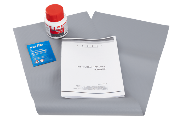 Sada na opravu plachty MANTES Eco Grey 500 g/m2