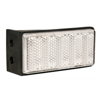 Obdélníkový reflektor s držákem bílý ASPOCK 76x34mm reflektor