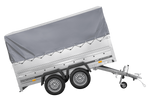 Lehký přívěs 264x150 UNITRAILER GARDEN 265/2 KIPP s bočnicemi BIS, rámem H-800 a šedým krytem
