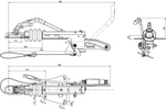 Nájezdové zařízení KNOTT KF17C se závěsem K20B pro přívěs 1700 kg s ojí typu V
