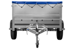 Přívěs za auto 200x125 UNITRAILER GARDEN 201 KIPP s bočnicemi BIS a modrou plachtou