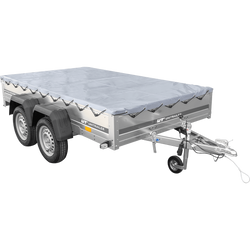 Přívěs za auto 264x150 UNITRAILER GARDEN 265/2 KIPP s rámem H-0 a šedou plachtou