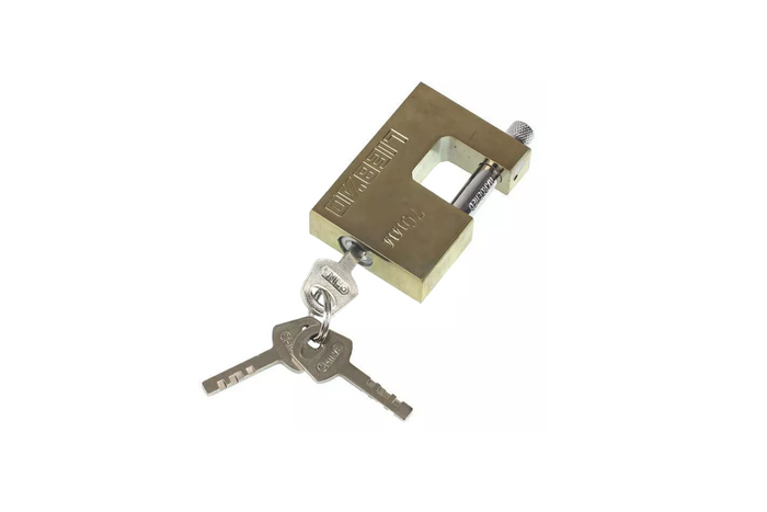 Mosazný visací zámek 70mm HERMON, průměr ouška 10mm