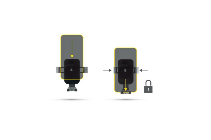 Držák telefonu Graviton LAMP do větracího otvoru