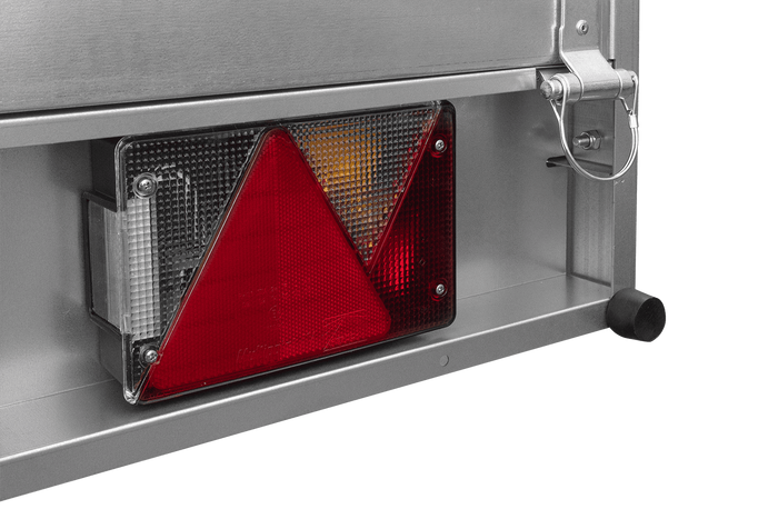 Jednonápravový přívěs 264x125 UNITRAILER GARDEN 264 KIPP s rámem H-0 a modrou plachtou