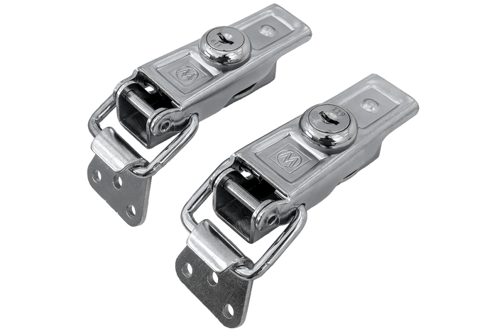 Sada bočních háků s upevňovacími prvky WINTERHOFF BVS 60-1 + BVSG 60-A, kompletní boční zámek přívěsu s klíčem