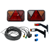 Sada světel: FRISTOM FT-270 LED zadní světla + FRISTOM FT-145 LED obrysová světla + MANTES 7m 13pinový svazek