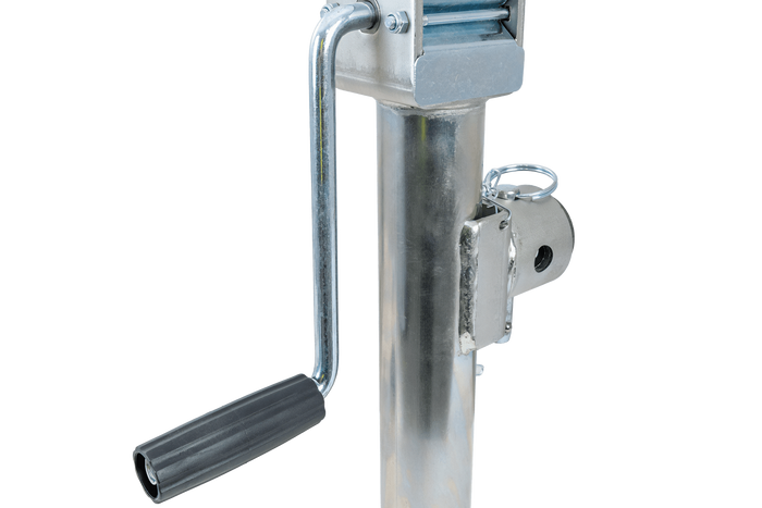 Rozšiřitelná podpěra s adaptérem UNITRAILER TJ5001+TJ5002A pro plošinový přívěs o hmotnosti 1300 kg 364-614 mm