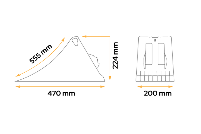 Klín pod kola PLASTEX výška: 224 mm