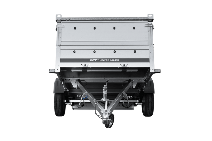 Jednonápravový přívěs na pružinách 264x125 UNITRAILER GARDEN 264/R KIPP s bočnicemi BIS a hliníkovou plachtou