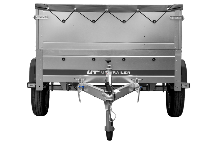 Lehký přívěs 200x125 UNITRAILER GARDEN 201 KIPP s bočnicemi BIS a šedou plachtou