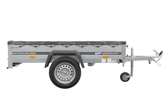 Přívěs za auto 200x125 UNITRAILER GARDEN 201 KIPP s rámem H-0 a šedým krytem