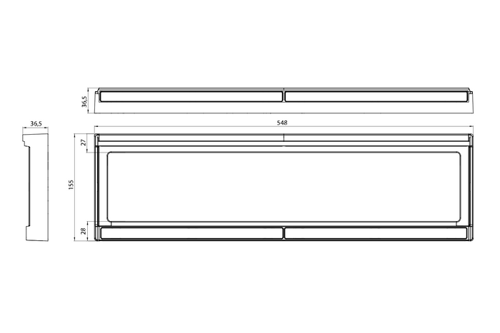 Rámec pro SPZ s LED osvětlením WAŚ W253 2100 Kabel 12/24V 2m