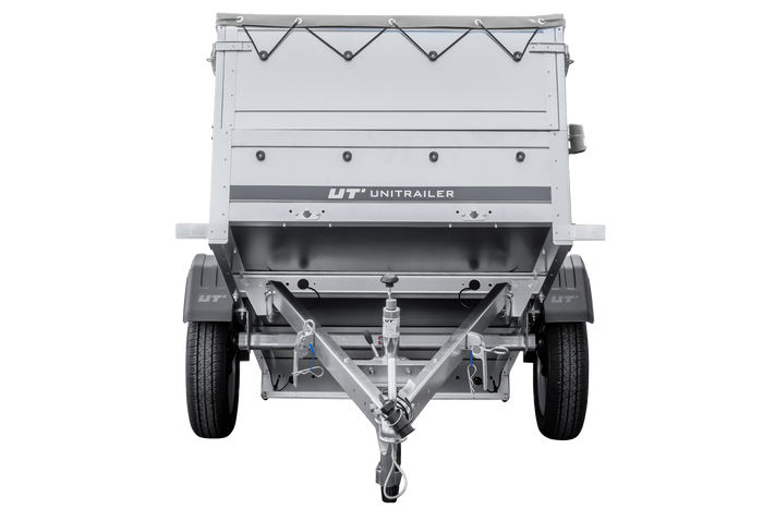 Přívěs za auto 200x106 UNITRAILER GARDEN 200 KIPP s bočnicemi BIS a šedou plachtou