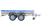 Přívěs pro auto 264x150 UNITRAILER GARDEN 265/2 KIPP s rámem H-0 a modrým krytem