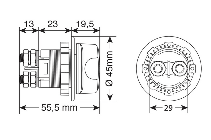 Odpojovač baterie 12-32V LAMP Ext-11
