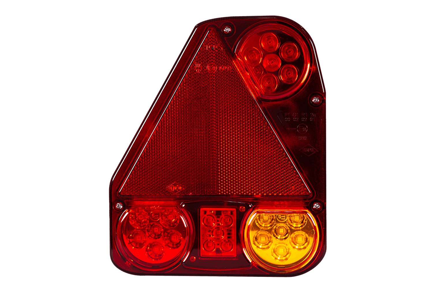 Zadní multifunkční LED svítilna s trojúhelníkovým reflektorem LZD 774 vlevo