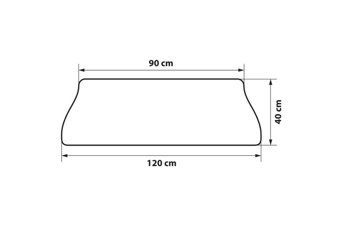 Ochranný koberec do zadního nárazníku LAMP do kufru 120x40cm