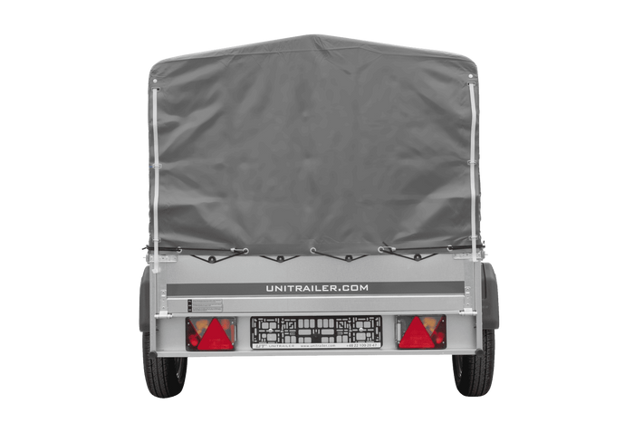 Jednonápravový přívěs 200x125 UNITRAILER GARDEN 201 KIPP s rámem H-800 a šedým krytem