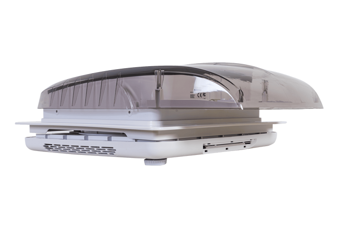Automatický střešní ventilátor PUNDMANN PLUS FAN pro obytné vozy s osvětlením, roleta 400×400 mm