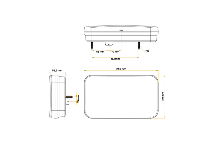 Zadní světla FRISTOM FT-370 LED bajonet 6-PIN 7 funkcí levé+pravé