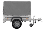 Přívěs Garden Trailer 150 KIPP s rámem H-800 a šedou plachtou