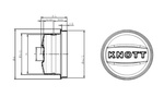 Krytka ložiska náboje KNOTT 64,2 mm pro přívěs
