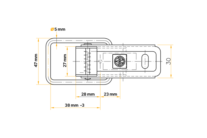 Boční zámek přívěsu WINTERHOFF BV 60-1