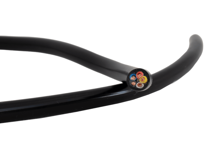 Pětižilový elektrický kabel HYBSZ YLY-S 5X1,50 - 1 m