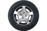 Zesílené kolo pro přívěs TYRE KENDA 165/80 R13C 96/94N ALU RÁFEK STARCO leštěný 5Jx13"H2 4X100 ET:30
