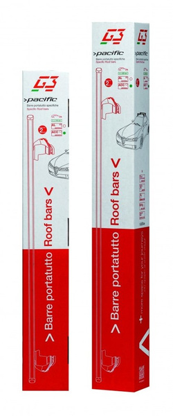 Hliníkový střešní nosič G3 Pacific 64.130-68.093