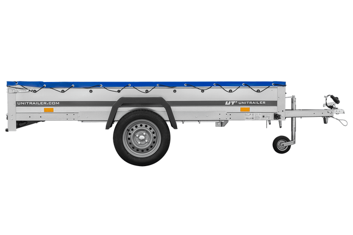 Jednonápravový přívěs 264x125 UNITRAILER GARDEN 264 KIPP s modrou plachtou