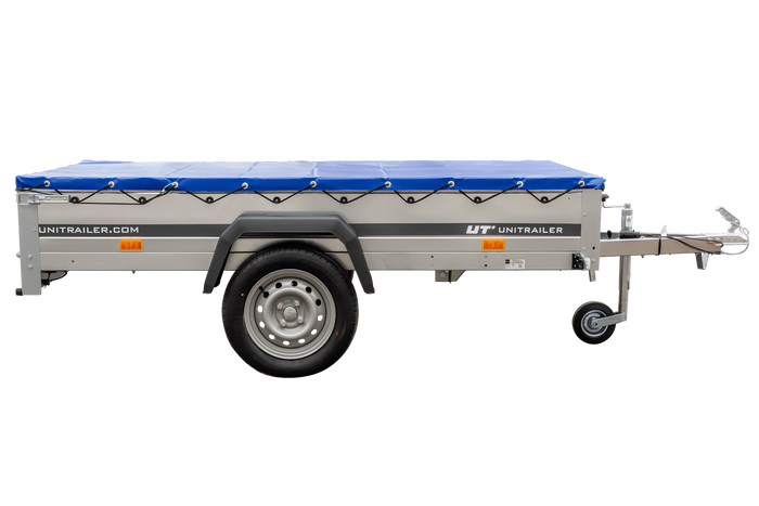 Lehký přívěs 230x125 UNITRAILER GARDEN 230 KIPP s rámem H-0 a modrým krytem