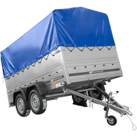 Lehký přívěs 264x150 UNITRAILER GARDEN 265/2 KIPP s bočnicemi BIS, rámem H-800 a modrým krytem