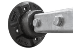 KNOTT VR7 nebrzděná tuhá náprava s pružinou pro přívěs 750 kg 1480 mm 1820 mm 4x100