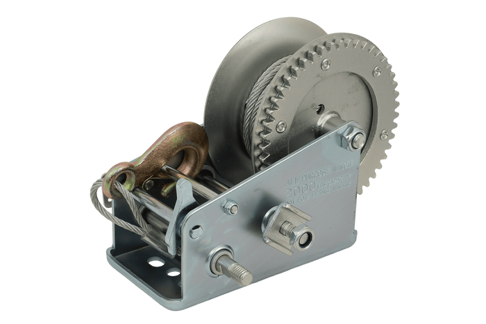 Ruční naviják KNOTT 6X0017.008 pro přívěs 900 kg s ocelovým lanem