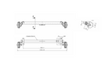 Brzděná náprava AL-KO EURO pro přívěs/nosič automobilů 1800 kg 1650 mm 2150 mm 5x112