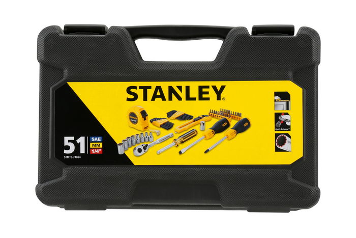 Sada ručního nářadí STANLEY STMT0-74864 v 51dílné krabičce.
