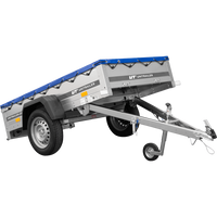 Přívěs Garden Trailer 200 Kipp s rámem H-0 a modrou plachtou